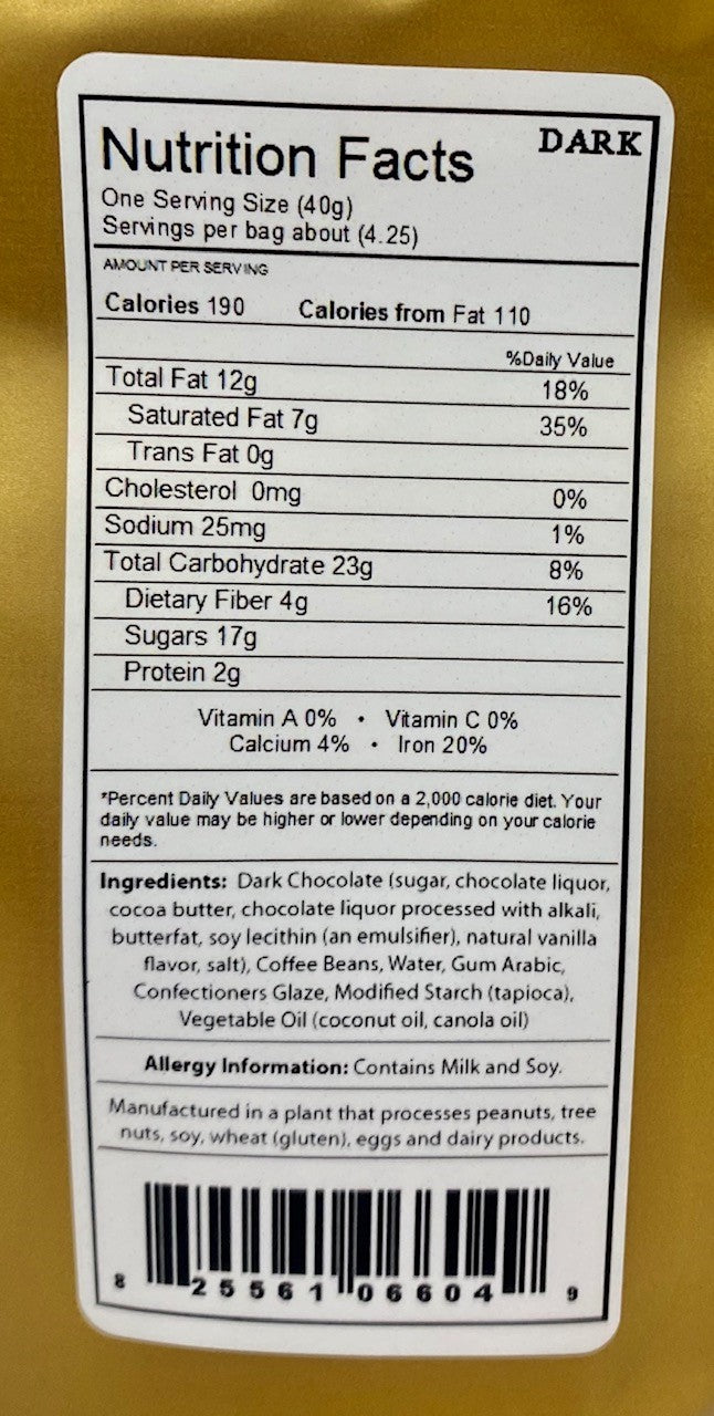 Mercy In The Morning Dark Chocolate Covered Coffee Beans