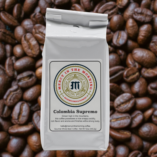 Mercy in the Morning® Colombia Supremo Coffee 12oz Whole Bean